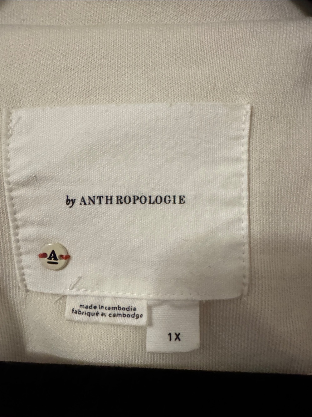 Anthropologie Cream Moto Jacket with Silver Hardware - Picture 2 of 4